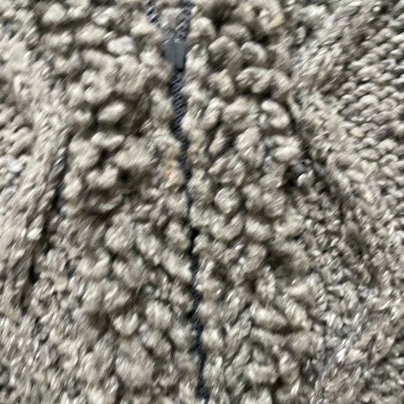 Ecuador Hand Knit Wool Blend Hooded Sweater Women Gray Grandma Cozy Warm Winter - Picture 4 of 9